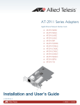 Allied Telesis AT-2911T/2 User's Manual