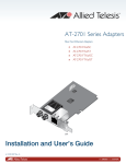 Allied Telesis AT-2701FXA/ST User's Manual