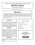 Allied Air Enterprises 4HP16LT User's Manual