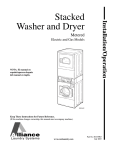 Alliance Laundry Systems SWD447C User's Manual
