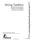 Alliance Laundry Systems Drying Tumbler User's Manual