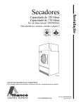 Alliance Laundry Systems Capacidade de 120/170 libras User's Manual