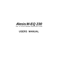 Alesis M-EQ230 User's Manual