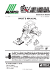 Alamo SAMURAI 02986950P User's Manual
