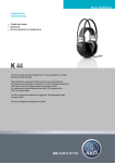 AKG Acoustics K 44 User's Manual