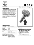 AKG Acoustics D112 User's Manual