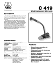 AKG Acoustics C 419 User's Manual