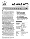 AKG Acoustics AS 8 TC User's Manual