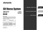 Aiwa XR-X77 User's Manual