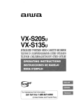 Aiwa VX-S205U User's Manual