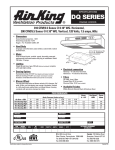 Air King DQ Series User's Manual