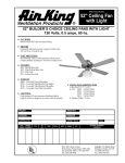 Air King Ceiling Fan with Light User's Manual