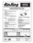 Air King AK55L User's Manual