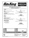 Air King 9898 User's Manual