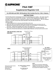 Aiphone PAA-100F User's Manual