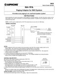 Aiphone NH-1PA User's Manual