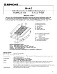Aiphone N-40AS User's Manual