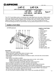 Aiphone LAF-40C User's Manual