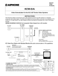 Aiphone KCW-D/A User's Manual
