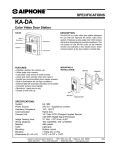 Aiphone KA-1MD User's Manual