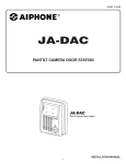 Aiphone JA-DAC User's Manual