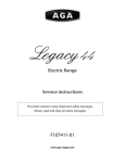 Aga Ranges LEGACY F107411-01 User's Manual