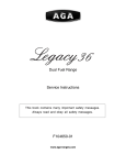 Aga Ranges F104650-01 User's Manual
