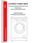 AEG LAVAMAT TURBO 16810 User's Manual