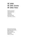 AEG KF 2061 AROMA User's Manual