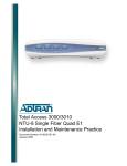 ADTRAN 3000 NTU-8 User's Manual