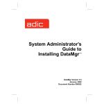 ADIC DATAMGR 3.5 User's Manual