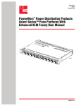 ADC PowerWorx Select Series KLM Fuse Platform User's Manual