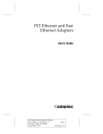 Adaptec PCI Ethernet and Fast Ethernet Adapters User's Manual