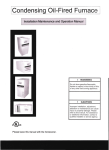 Adams Condensing Oil-Fired Furnace User's Manual