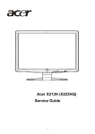 Acer X223HQ User's Manual