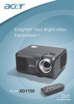 Acer Projector XD1150 User's Manual