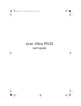 Acer Altos R500 User's Manual