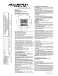 Accusplit Eagle AE800C User's Manual