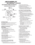 Accusplit 625M8D User's Manual