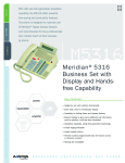 Aastra MERIDIAN M5316 User's Manual