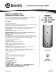 A.O. Smith TJ-80A Specification Sheet