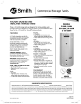 A.O. Smith Hot Water Storage Tanks Technical Documents