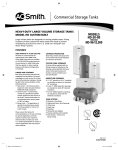 A.O. Smith Heavy-Duty Large Volume Storage Technical Documents