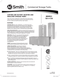 A.O. Smith Custom Line Insulated Storage Tanks Technical Documents
