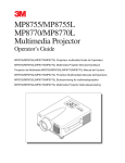 3M MP8770/MP8770L User's Manual
