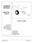 3Com Utility Cart 45-0240 Owner's Manual