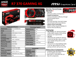 MSI R7 370 GAMING 4G AMD Radeon R7 370 4096GB