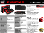 MSI R9 380 GAMING 2G AMD Radeon R9 380 2048GB