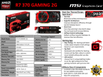 MSI R7 370 GAMING 2G AMD Radeon R7 370 2048GB