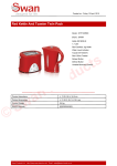 Swan STP100RED electrical kettle